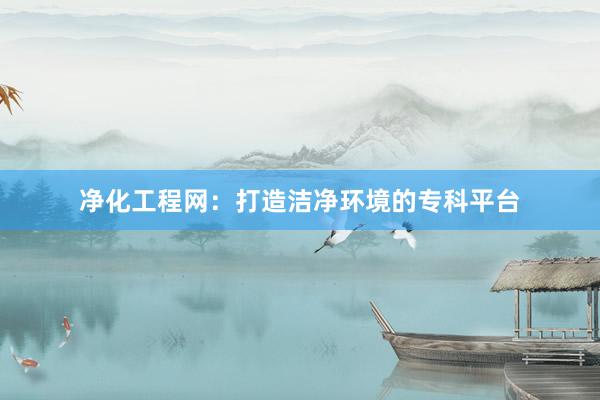 净化工程网:打造洁净环境的专科平台